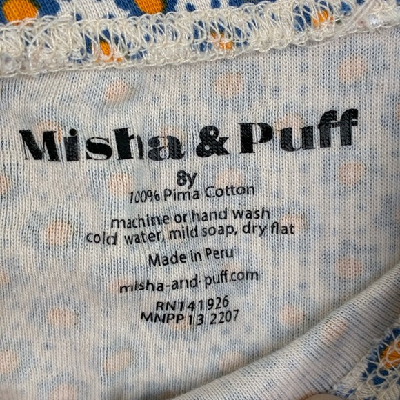 Misha And Puff Blue and White Flower Leggings 8Y - Picture 3 of 6